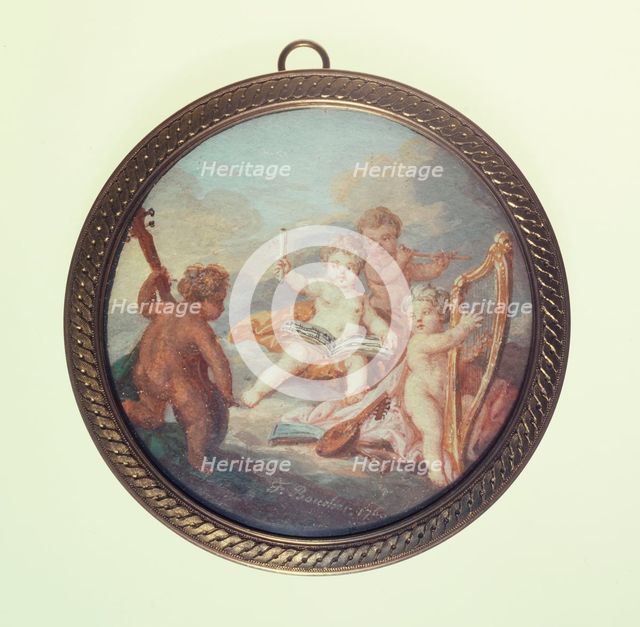 Cherub musicians, c1850. Creator: Ecole Francaise.