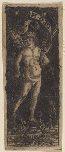 Cherub on a Vase with Inscription: "SOLI DEO HONOR", c. 1490/1510. Creators: Francesco Francia, Peregrino da Cesena