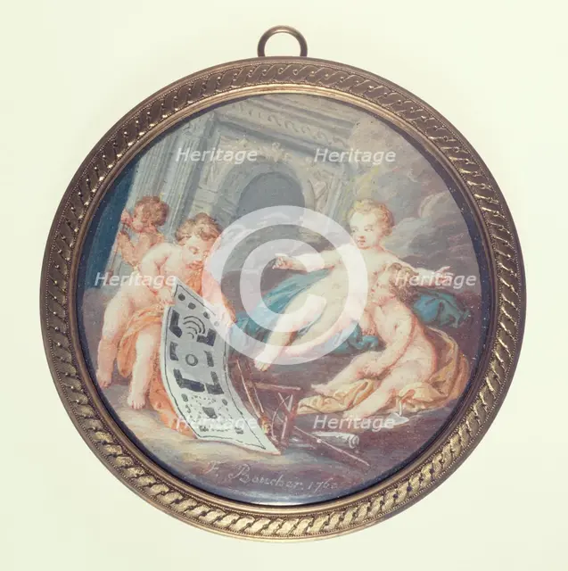 Cherub architects, c1850. Creator: Ecole Francaise.