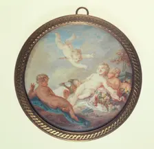 Cherub gardeners, c1850. Creator: Ecole Francaise