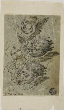 Cherub Heads (recto), n.d. Creator: Jacques Parmentier