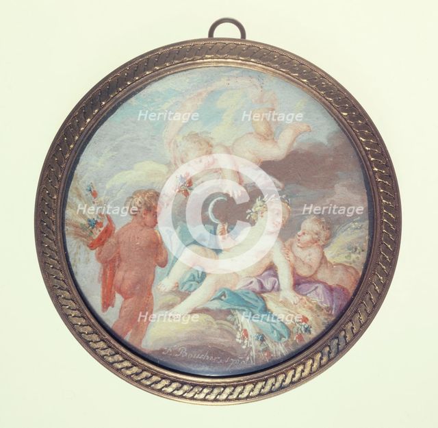 Cherub reapers, c1850. Creator: Ecole Francaise.