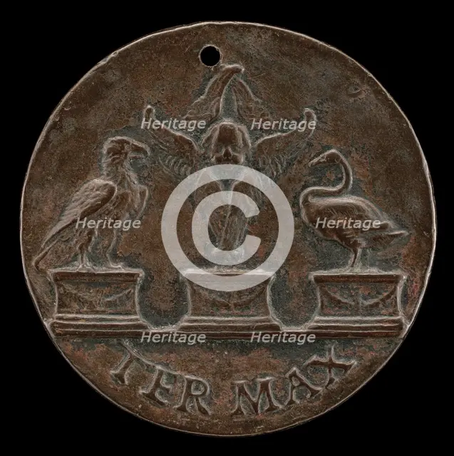 Cherub, Swan, and Eagle [reverse], c. 1513. Creator: Mea.