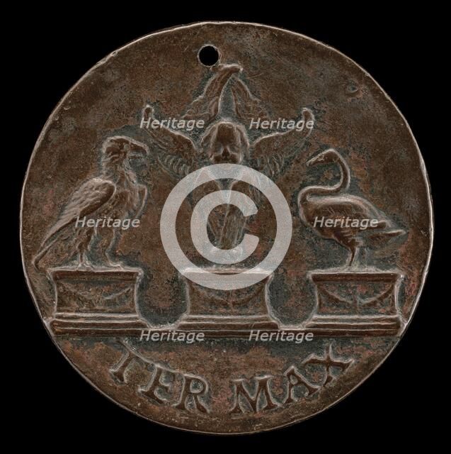 Cherub, Swan, and Eagle [reverse], c. 1513. Creator: Mea.