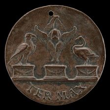 Cherub, Swan, and Eagle [reverse], c. 1513. Creator: Mea