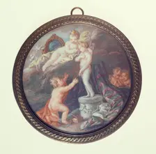 Cherub sculptors, c1850. Creator: Ecole Francaise