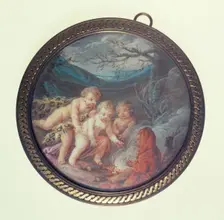 Cherubs in winter, c1850. Creator: Ecole Francaise