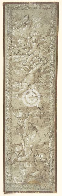 Cherubs in a Tree, 18th century. Creator: Anon.