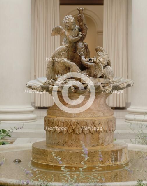 Cherubs Playing with a Swan, 1672-1673. Creator: Jean-Baptiste Tuby.