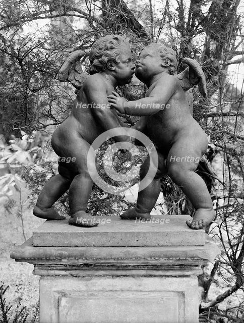 'Cherubs - Reconciliation', statue in the gardens of Melbourne Hall, Derbyshire, 1954. Artist: GB Mason.