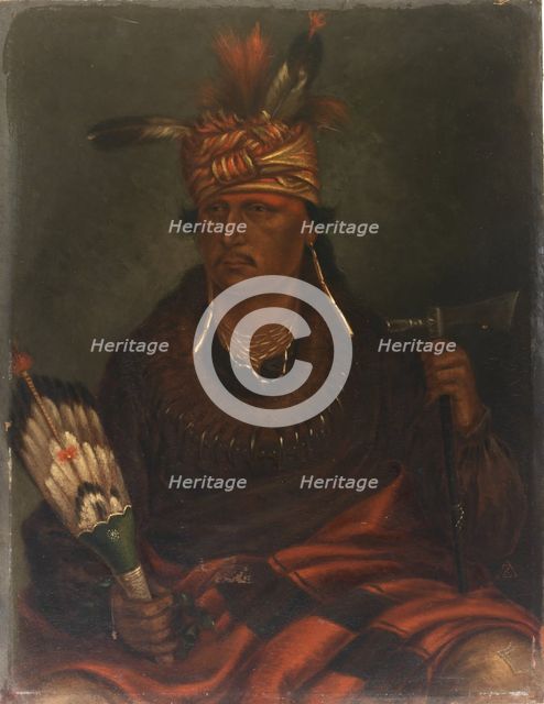 Chetan-woa-kutoa-mang (The Hawk Who Hunts Walking), ca. 1887. Creator: Antonio Zeno Shindler.