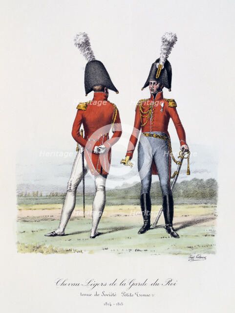 'Chevau-Légers de la Garde du Roi, Tenue de Socièté and Petite Tenue', 1814-15. Artist: Eugene Titeux