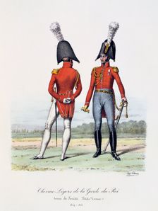 Chevau-Légers de la Garde du Roi, Tenue de Socièté and Petite Tenue 1814-15. Artist: Eugene Titeux