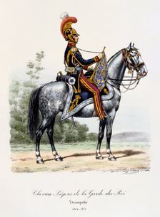 Chevau-Légers de la Garde du Roi, Trumpeter 1814-15. Artist: Eugene Titeux