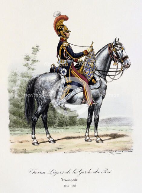 'Chevau-Légers de la Garde du Roi, Trumpeter', 1814-15. Artist: Eugene Titeux