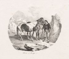 Chevaux d Auvergne, 1822. Creator: Théodore Géricault (French, 1791-1824); Gihaut