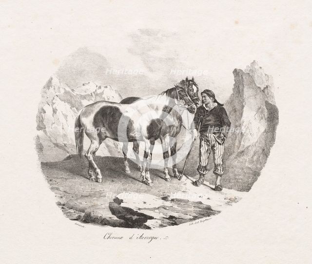 Chevaux d Auvergne, 1822. Creator: Théodore Géricault (French, 1791-1824); Gihaut.