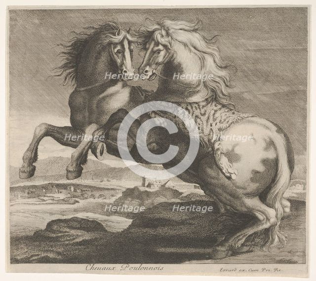 Chevaux Poulonnois. Creator: Charles Errard le fils.
