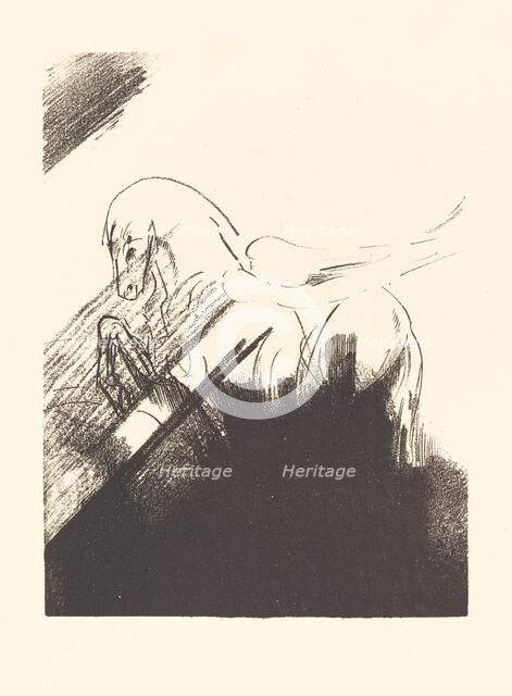 Cheval aile (Winged Horse), 1894. Creator: Odilon Redon.