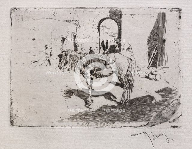 Cheval du Maroc. Creator: Mariano Fortuny y Carbó (Spanish, 1838-1874).