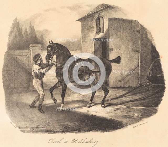 Cheval de Mecklembourg, 1822. Creator: Theodore Gericault.