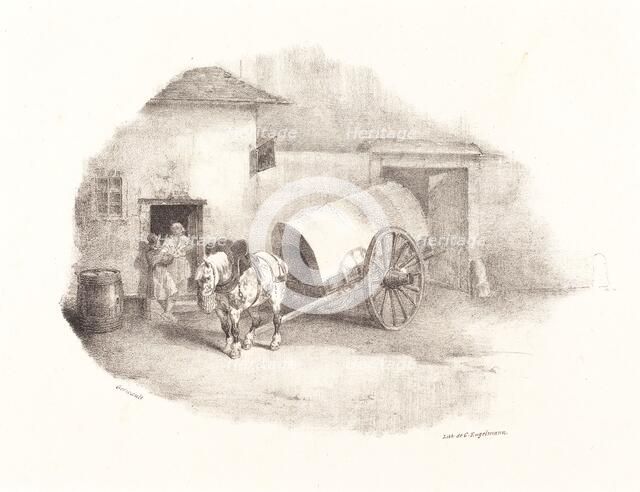 Cheval de charrette sorti des Limons, 1823. Creator: Theodore Gericault.