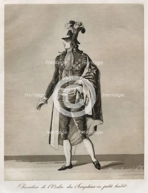"Chevalier de l'Ordre des Seraphins en petit habit", 1780s.  Creator: Johan Abraham Aleander.
