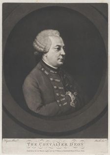 Chevalier d'Eon, 1771. Creator: Thomas Burke