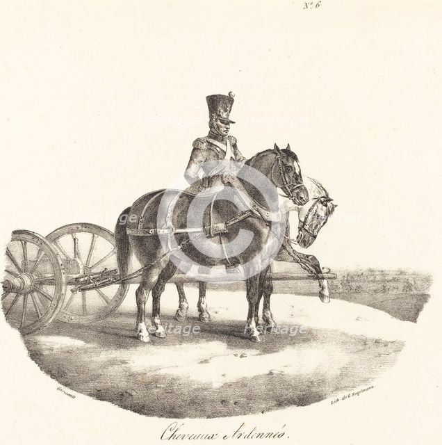 Cheveaux des Ardennes, 1822. Creator: Theodore Gericault.
