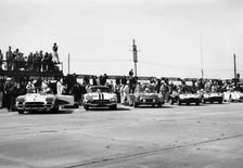 Chevrolet Corvettes at the Sebring 12-hour race, Florida, USA, 1958