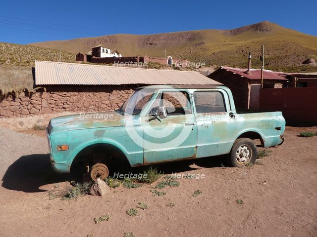 Chevrolet pick-up truck abandonded, Chile 2019. Creator: Unknown.
