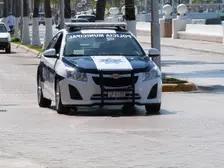 Chevrolet Police car in Cozumel, Mexico 2015. Creator: Unknown