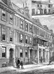 Cheyne-Row, Chelsea, where Thomas Carlyle lived, 1881. Creator: Unknown