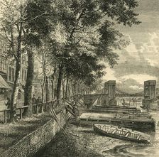 Cheyne Walk and Cadogan Pier c1876. Creator: Unknown