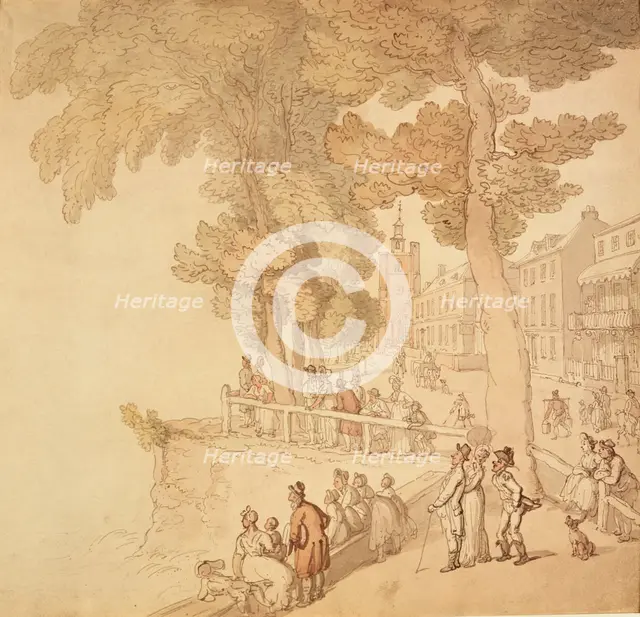 Cheyne Walk, London, c late 18th-early 19th century. Creator: Thomas Rowlandson.