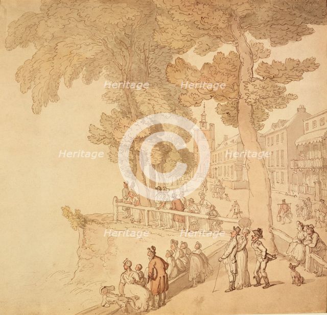 Cheyne Walk, London, c late 18th-early 19th century. Creator: Thomas Rowlandson.