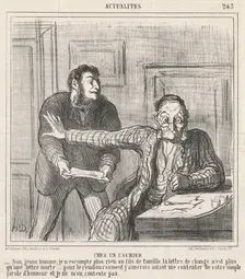 Chez un usurier, 19th century. Creator: Honore Daumier