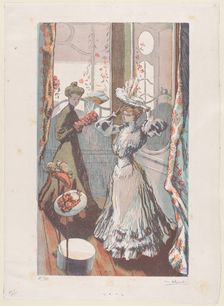 Chez la Modiste, ca. 1910. Creator: Maurice Delcourt