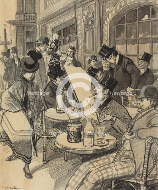 Chez Maxime, late 19th-early 20th century. Creator: Theophile Alexandre Steinlen.