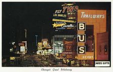 Chicago's Great Whiteway postcard, 1959