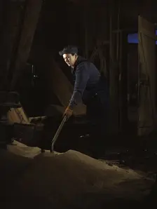 Chicago and North Western R.R., Mrs. Thelma Cuvage, working in the sand house...Clinton, Iowa, 1943. Creator: Jack Delano