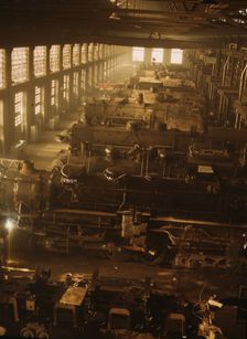 Chicago and North Western railroad locomotive shops, Chicago, Ill., 1942. Creator: Jack Delano