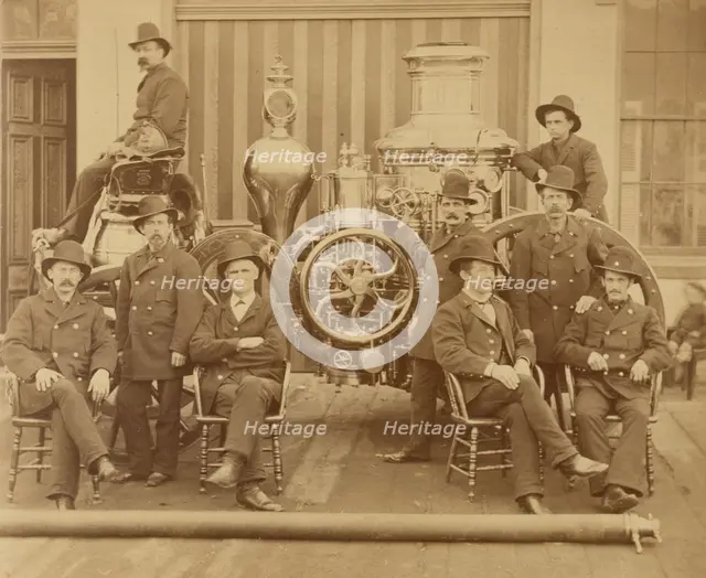 Chicago Fire Department, Amoskeag engine, 1875. Creator: Unknown.
