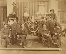 Chicago Fire Department, Amoskeag engine, 1875. Creator: Unknown