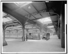 Chicago, Ill., train sheds, C & NW Ry. (Chicago & North Western Railway) terminal, c1900-1915. Creator: Unknown