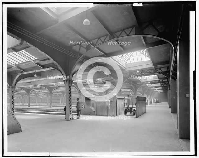 Chicago, Ill., train sheds, C & NW Ry. (Chicago & North Western Railway) terminal, c1900-1915. Creator: Unknown.