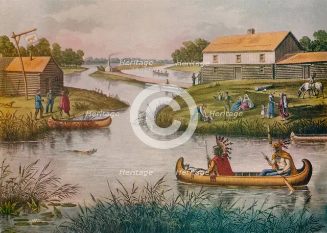 'Chicago in 1833', c1930 (1933). Artist: Raoul Varin.