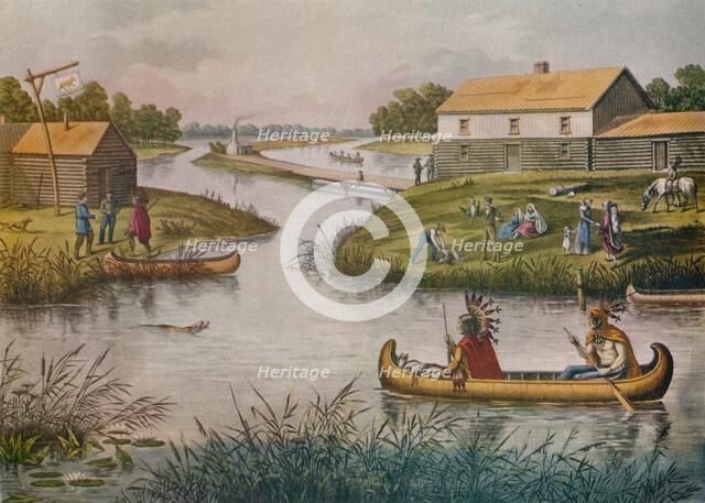 'Chicago in 1833', c1930 (1933). Artist: Raoul Varin.