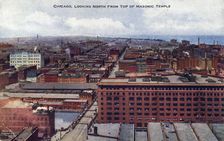 Chicago looking north from the top of the Masonic Temple, Illinois, USA, 1910
