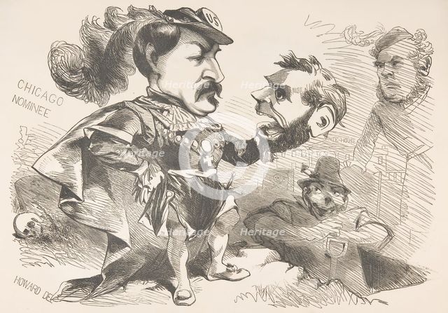 Chicago Nominee: "I knew him, Horatio; a fellow of infinite jest...Where be your gibes now..., 1864. Creator: John L Magee.